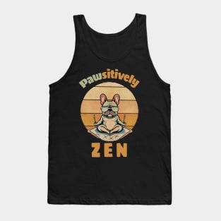 French bulldog yoga pose, funny frenchie in meditations pose Tank Top